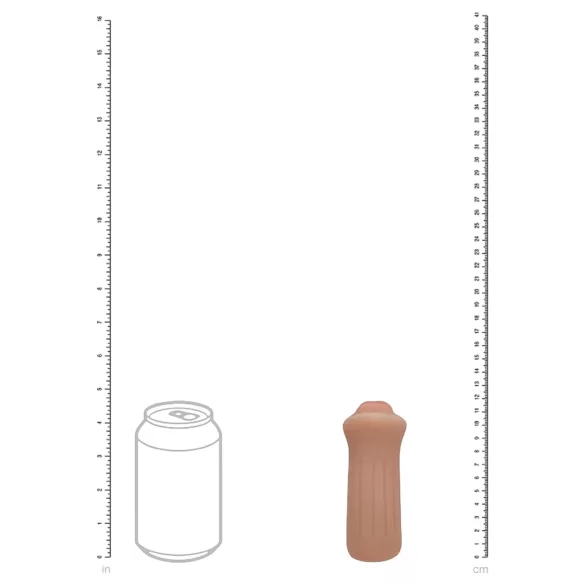 XKIN - mākslīgās mutes masturbators - S (tumši dabīgs)