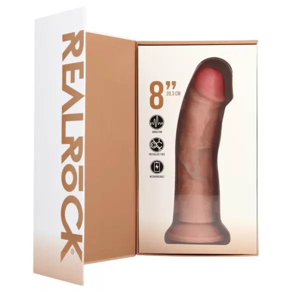 RealRock - vibrators ar piesūcekni dabisks 20,5cm