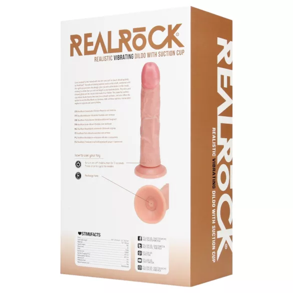 RealRock - vibrators ar piesūcekni dabisks 20,5cm