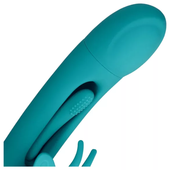 Loveline - vibrators ar tauriņu un mēlīti, tirkīza krāsa