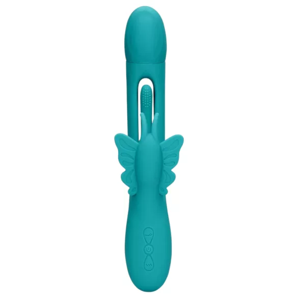 Loveline - vibrators ar tauriņu un mēlīti, tirkīza krāsa