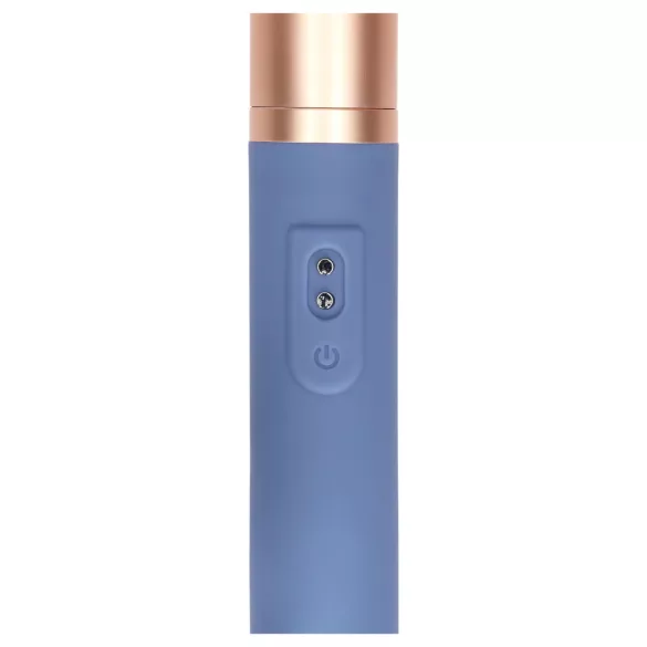 Loveline Travel - uzlādējams vibrators ar lubrikanta tvertni zils