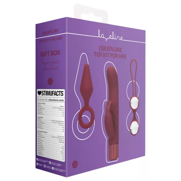 Loveline (S)explore - seksa rotaļlietu komplekts sievietēm sarkans