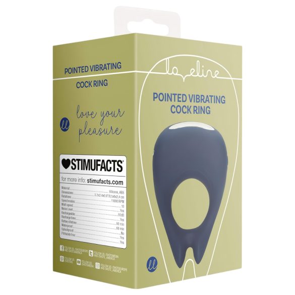 Loveline - uzlādes, vibrējošs dzimumlocekļa gredzens (zils)