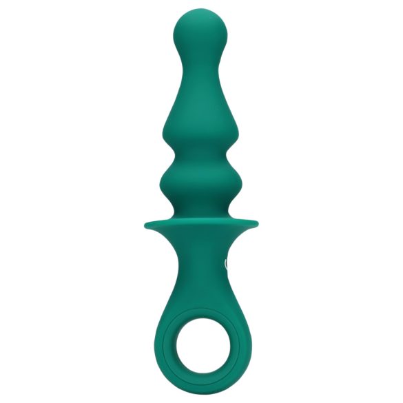 Loveline - uzlādējams, pērlīšu anālais vibrators (zaļš)
