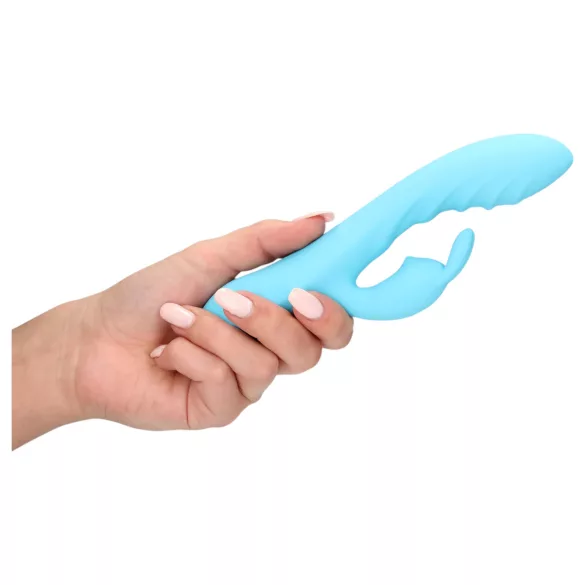 Loveline - ūdensizturīgs vibrators ar truša klitorālo uzgali zils