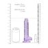 REALROCK - caurspīdīgs reālistisks dildo - violets (17 cm)