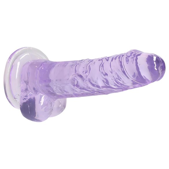 REALROCK - caurspīdīgs dabīga izskata dildo - violets (17cm)