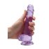 REALROCK - caurspīdīgs dabīga izskata dildo - violets (17cm)