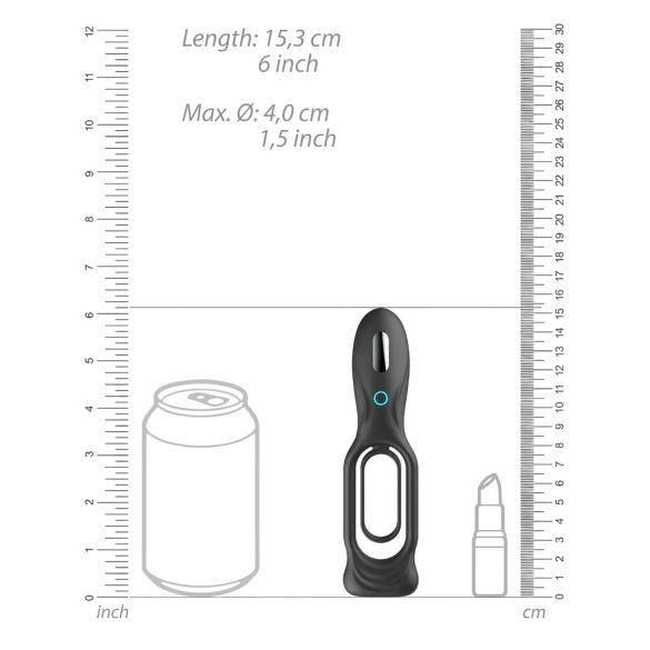 No.88 - vibrējošs erekcijas gredzens melns