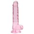 REALROCK - caurspīdīgs, reālistisks dildo - rozā (17cm)