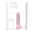REALROCK - caurspīdīgs, reālistisks dildo - rozā (17cm)