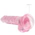 REALROCK - caurspīdīgs, reālistisks dildo - rozā (17cm)