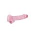 REALROCK - caurspīdīgs, reālistisks dildo - rozā (17cm)