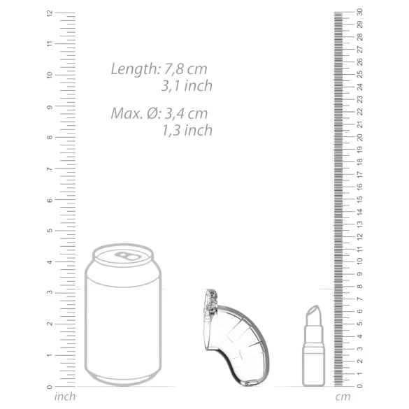 ManCage - 13. modelis dzimumlocekļa būris (caurspīdīgs) - 6,5 cm