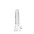 REALROCK – caurspīdīgs reālistisks dildo – caurspīdīgs (17 cm)