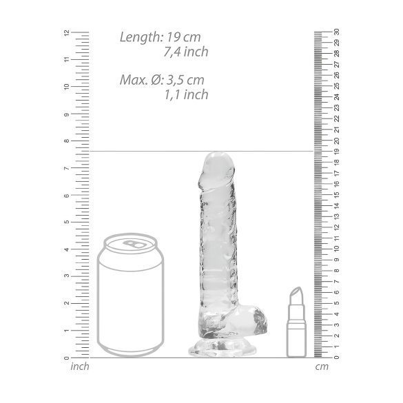 RealRock - caurspīdīgs reālistisks dildo 17cm