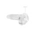 REALROCK – caurspīdīgs reālistisks dildo – caurspīdīgs (17 cm)