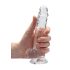 REALROCK – caurspīdīgs reālistisks dildo – caurspīdīgs (17 cm)