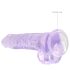 REALROCK - caurspīdīgs reālistisks dildo - violets (19cm)