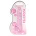 REALROCK - caurspīdīgs dabiskas formas dildo - rozā (19 cm)
