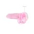 REALROCK - caurspīdīgs dabiskas formas dildo - rozā (19 cm)