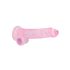 REALROCK - caurspīdīgs dabiskas formas dildo - rozā (19 cm)