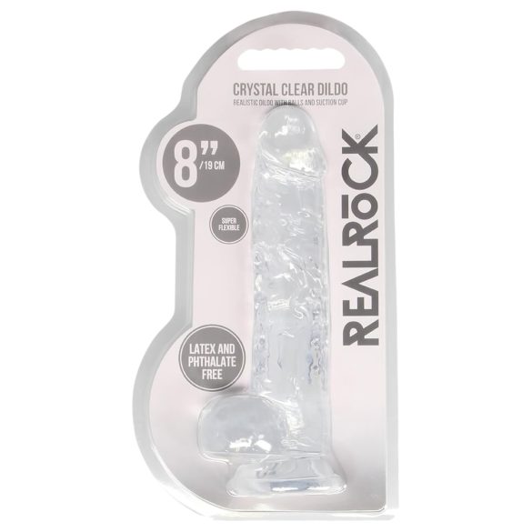 REALROCK - caurspīdīgs reālistisks dildo - 19 cm
