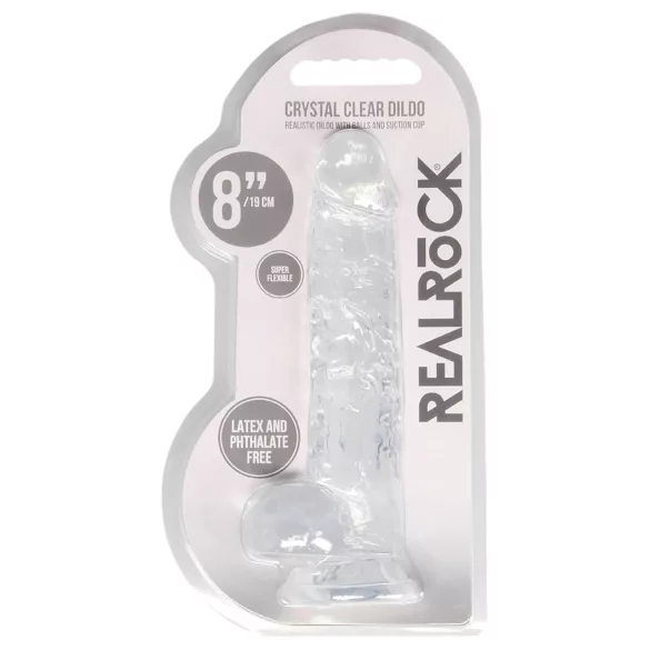 RealRock - caurspīdīgs reālistisks dildo 19cm