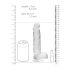 REALROCK - caurspīdīgs reālistisks dildo - 19 cm