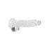 REALROCK - caurspīdīgs reālistisks dildo - 19 cm