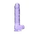 RealRock - caurspīdīgs reālistisks dildo lila 22cm
