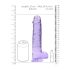 REALROCK - caurspīdīgs reālistisks dildo - violets (22 cm)
