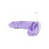 REALROCK - caurspīdīgs reālistisks dildo - violets (22 cm)