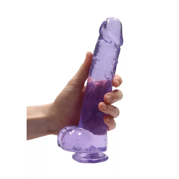 RealRock - caurspīdīgs reālistisks dildo lila 22cm