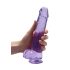 REALROCK - caurspīdīgs reālistisks dildo - violets (22 cm)