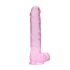 RealRock - caurspīdīgs reālistisks dildo ar piesūcēju rozā 22 cm