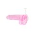 REALROCK - caurspīdīgs, reālistisks dildo - rozā (22 cm)
