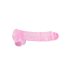 REALROCK - caurspīdīgs, reālistisks dildo - rozā (22 cm)
