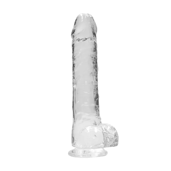 RealRock - caurspīdīgs reālistisks dildo (caurspīdīgs, 22 cm)