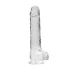 RealRock - caurspīdīgs reālistisks dildo (caurspīdīgs, 22 cm)