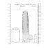 REALROCK - caurspīdīgs reālistisks dildo - caurspīdīgs (22cm)
