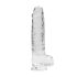 REALROCK - caurspīdīgs reālistisks dildo - caurspīdīgs (22cm)