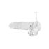 REALROCK - caurspīdīgs reālistisks dildo - caurspīdīgs (22cm)