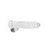 REALROCK - caurspīdīgs reālistisks dildo - caurspīdīgs (22cm)