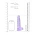 REALROCK - caurspīdīgs reālistisks dildo - violets (15 cm)