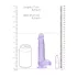 RealRock - caurspīdīgs reālistiskais dildo 15 cm violets