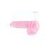 REALROCK - caurspīdīgs dabīgs dildo - rozā (15 cm)