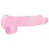 REALROCK - caurspīdīgs dabīgs dildo - rozā (15 cm)
