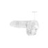 REALROCK - caurspīdīgs, dzīvotspējīgs dildo - caurspīdīgs (15 cm)